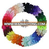 Hot-sales 40 pcs mixed color hair bows for girls lovely bowknot hair accessories