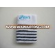 Custom design terry striped elastic basketball wristband ourdoor sports sweat wrisband