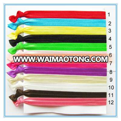 Wholesale cheap multi colors fold over elastic hair tie FOE hair ties