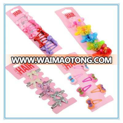 Wholesale hair accessory glitter hair bow bobby pin polka dot ribbon bow hair pin