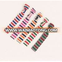 Multi Color Chevron Printed Hair Tie Knotted Elastic Hair Ties Wholesale